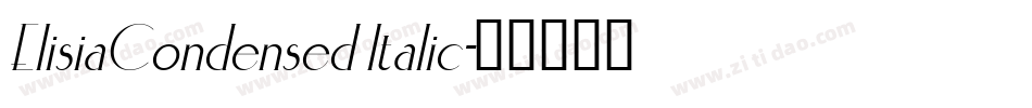 ElisiaCondensed Italic字体转换